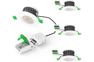 LAMPSERO LED Downlight Ceiling 5W 8W Selectable, LED Recessed Lighting 4CCT Switchable, IP65 for Front, Spotlight for Bathroom, Living Room, Kitchen,4-Pack