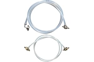 BieTal® Zapfanlagen Bierkühler Schlauchpaket 150cm Bierschlauch mit Edelstahl Anschlüssen & CO2 Schlauch Set