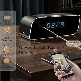 Casus Gizli Kamera HD Mini Wifi Masa Saati Gece G&ouml;r&uuml;şl&uuml;