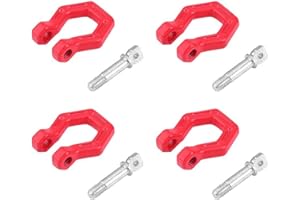 Metal Tow Schäkel Lock Catch,plplaaoo 4 Stück RC Auto Anhänger Schnalle Metall Tow Schäkel, Rettungsschloss fangen Zubehör für RC Climbing Crawler Car Zubehörteile, trx4m defender Zubehör für RC-