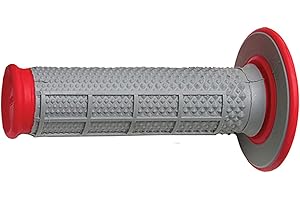 Renthal G163 Red/Gray Diamond/Waffle Soft/Firm Compound Tapered Motocross Grip