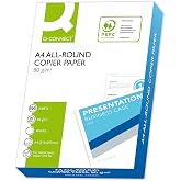 Q-Connect KF17215 Copy Paper for Printer / DIN A4 80 g/m&sup2; / 1 x 500 Sheets / Quality C / For Home and Home Office