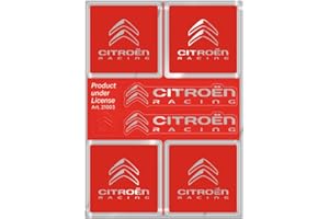 4R QUATTROERRE.IT Citroen Racing Pegatinas Oficiales 6 Logotipos, Rojo