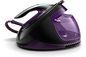 Philips PerfectCare Elite Plus Ferro da Stiro con Caldaia - 2700W, Colpo di Vapore 550g, Pressione 7,7 Bar, Tecnologia OptimalTEMP, Serbatoio 1,8 l, Viola/Nero (GC9675/80)
