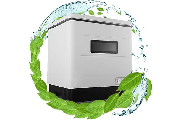 Diskmaskin, tyst diskmaskin, 220 V diskmaskin i rostfritt stål, 360 grader, bärbar diskmaskin, lätt att installera, för hem, kontor