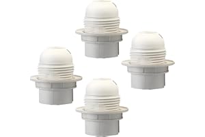 IUIIAII 4 Pcs E27 Lamp Holder, E27 Light Fitting Lamp Bulb Holder, Light Bulb Adapter Suitable for Various Chandeliers, Wall Lamps Desk Lamps and Other Lighting Fixtures