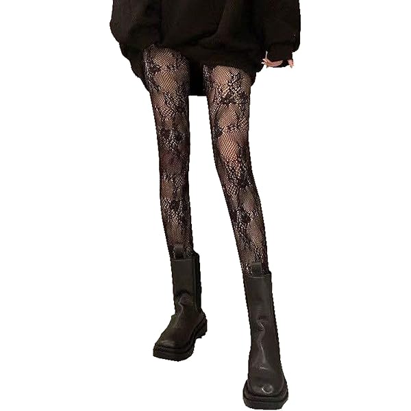 2 Paar Netzstrumpfhosen Damen - Schlangen & Spitze Design Für Party & Cosplay