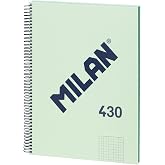 MILAN&reg; A4 notebook with hardcover, 5x5 mm grid, 80 sheets, 95 g/m&sup2; paper, 1918 series, green