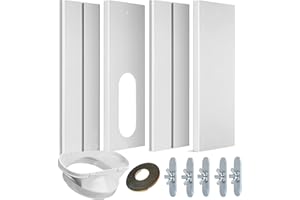 GULREAR Aozzy Joint de fenêtre coulissant pour climatiseur portable – Kit d'aération de fenêtre en PVC pour tuyau d'échappement de φ 13 cm