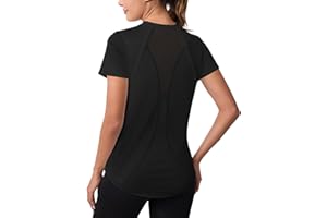 Wayleb T-Shirt Sportiva da Donna Girocollo Maglietta Sportive Manica Corta Corsa Asciugatura Rapida Maglia Sport Tshirt Top Fitness Palestra Yoga Gym Tennis Running Magliette S-XXL