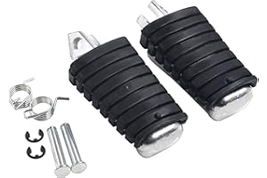 OUYI Clavijas de pie para Pedal de pie delanteras de goma Pedal de motocicleta Clavador de goma motocicleta pedales Soporte para pies Compatible Yamaha XV535 VIRAGO 535 1988-2001/XV750 VIRAGO 750 1984-1998