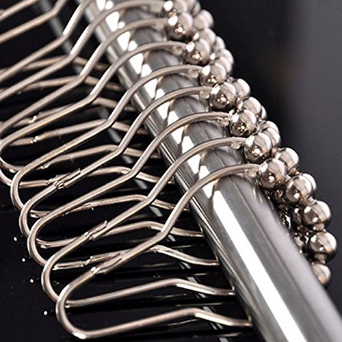 Goldge 15pc Duschvorhangringe Aufhängeringe Edelstahl Mit Gleitsystem ,Groß Duschringe Shower Curtain Rings für Duschvorhang - 3