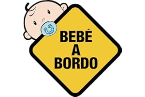 GENÉRICO Adhesivo. Pegatina coche Bebé a Bordo 15 x 15 cm. Vinilo fácil aplicación, pegatina coche, camión, furgoneta.
