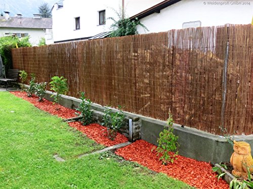 Weidenmatte 300 x 90 cm Weidenzaun, Naturzaun, Winterschutz, Pflanzkübelverkleidung, 1A Qualität aus Europa - 4