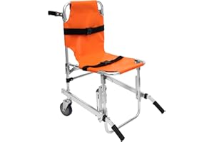 MINRS EMS Chaise d'escalier ambulance de pompier Chaise d'évacuation pliable Capacité 159 kg pour le transfert de patients ou de personnes à mobilité réduite