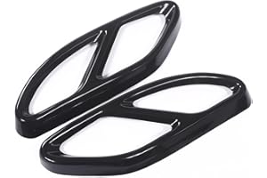 Uieohout Coque de protection compatible avec Mercedes Benz A/B/C/E/GLC/GLS/CLA/CLS Classe W205 W213 W246 W247 W177 X253, silencieux d'échappement (noir brillant)