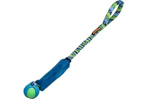 Tug-E-Nuff – Fauxtastic PowerBall Bungee | Juguete duradero para perros | Ideal para entrenamiento interactivo de perros y perros de todas las edades | Hecho de piel sintética duradera | 63 cm (25
