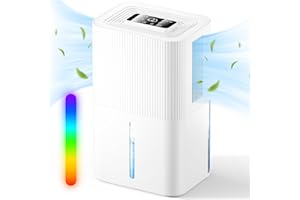 FIAHNG Deshumidificateur D Air 2700ml,Deshumidificateur D Air Silencieux,DéShumidificateur Electrique Portable, DéShumidificateur D Air Anti Moisissure Compact DéShumidificateur pour La Maison