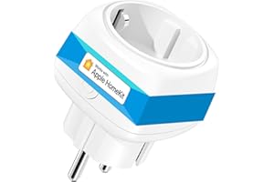 Meross Presa Intelligente WiFi, Smart Plug Mini(Type F) 10A, Compatibile con Apple HomeKit, Alexa, Google Assistant, Presa Smart Programmabile con Controllo Vocale, Telecomando, 2,4Ghz, 2400W