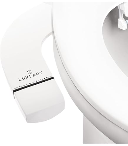 Gugxiom Bidet Attachment For Toilet, Ultra-Slim Dual Nozzle Bidet Sprayer ( Frontal & Rear Wash), Non-Electric Fresh Water Bidet Toilet, Removable, Adjustable Water Pressure Control (White