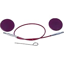 Cavo Per Ferri Da Maglia KnitPro Ginger - Nylon E Metallo, 94 Cm, Marrone - Foto 6