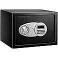 Amazon Basics Steel Security Safe with Digital Keypad - Secure Money, Cash, Jewelry, ID Documents, 14 Litres, 35 cm W x 35 cm D x 25 cm H, Black