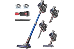 VersLife Z8 Cordless Vacuum Cleaner, 40kPa/500W Cordless Vacuum, LED Display, 6-in-1 Stick Vacuum with Green LED, 6-Stages Filtration, Self-Standing for Pet Hair Hard Floor Carpet