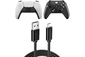 ANCABLE Cavo di ricarica USB per controller PS5 Nintendo Switch, cavo di ricarica USB tipo C compatibile con controller Xbox Series X/Series S Sony PS5 Dual Sense, Nintendo Swith e Switch Lite
