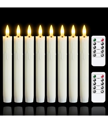 DRomance Candele Led A Forma Di Fantasma Per Halloween - 2 Pezzi In Vera Cera Bianca Con Telecomando E Timer, Luce Tremolante Sicura - 5