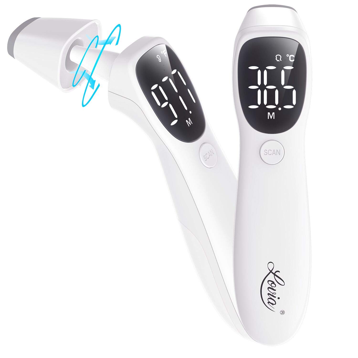 Thermometre Oreille Et Frontal Pour Bebe Et Adulte Thermometres Numerique Infrarouge Medical Professionnel Avec Alarme