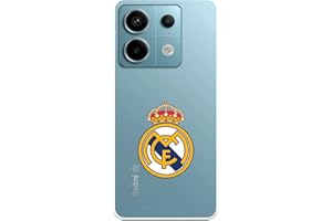 LA CASA DE LAS CARCASAS Funda para Xiaomi Redmi Note 13 5G del Real Madrid Escudo Real Madrid tansparente para Proteger tu móvil. Capa de Silicona Flexible con Licencia Oficial Real Madrid