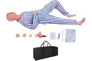 YONGYUN Manichino Infermieristico Maschio, Manichino Per La Cura Del Paziente, Manichino Per La Formazione Infermieristica A Grandezza Naturale Maschile Con 26 Competenze Operative