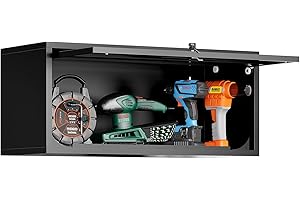 Sightlife Armario de herramientas colgante, armario de taller, armario de metal con cerradura, armario de acero para estantería de pared, garaje, taller, baño, cocina, oficina (pequeño)