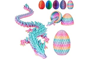 THRYVIEL Huevo de dragón impreso en 3D con dragón, misterioso dragón de impresión 3D, juguete de dragón impreso en 3D, regalo sorpresa de Pascua para niños y adultos