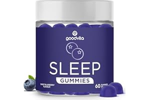 Goodvita Sleep Gummies x60 | Melatonin Alternative Sleep Aid | DeepSleep© Formula V-Root, Griffonia Seed, Magnesium, L-Theanine, Tart Cherry | Natural Bedtime Supplement | Sugar Free