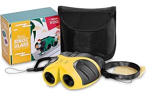 JRD&BS WINL Fernglas Für Kinder, Kompakte wasserdichte Fernglas Teen Boy Geburtstag Geschenke Jungen des Spielzeug3-12 Jahre Alt,Geschenk Junge 4-7 Jahre (Gelb)