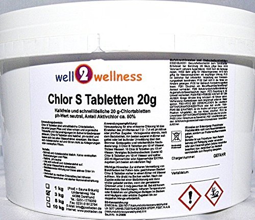 Chlor S Tabletten - schnell lösliche Chlortabletten 20g / Chlortabs 20g, 3,0 kg