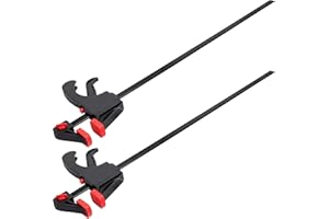 GEAR GEM 2pc 24" Bar Clamps for Woodwork Workbench Quick Grip Wood Quick Release Clamp Set Large Long 600mm Clamps One Handed Woodworking