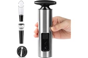 CHUNER Set Regalo Cavatappi Professionali, 4-in-1 Cavatappi Manuale in Acciaio Inossidabile con Taglia-Capsule, Vino Versatore e Pompa per Vuoto, Miglior Regalo per Gli Amanti del Vino