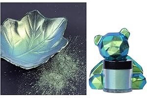 PHILSP Poudre de caméléon changement de couleur poudre de mica pour résine époxy, poudre de pigment perlé pour la peinture de savon, slime, poudres caméléon multicolores 4