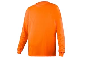 HYCOPROT Camicia di Sicurezza ad Alta Visibilità a Maniche T-Shirt Riflettenti Lunghe Camicie da Lavoro per Protezione Solare per Uomo e Donna