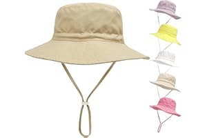 QIYIENDIAN Chapeau de Soleil pour bébé Chapeau de Plage à Large Bord pour bébé, Toddler et Enfants UPF 50+