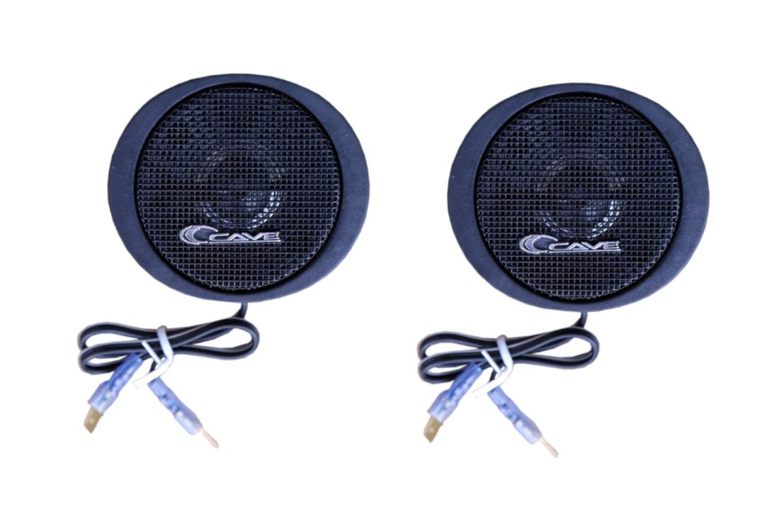 Cave TS-20 Car Coaxial Dome Tweeter Speaker (500 Watt Max, Black)