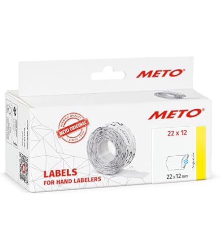 12000 White 22×12mm Single-Line Labels For Retail Pricing Date Marking 838316 - View #2