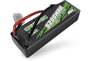 OVONIC 3s Lipo Batería 5200mAh 80C 11.1V Estuche rígido con Conector EC5 para RC Car Boat Truck Buggy Associate Team DIY Hobby