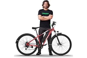 E MOTORAD - RIDE THE ELECTRIC REVOLUTION EMotorad T-Rex Air | Vélo Électrique Tout-Terrain pour Adultes | Pneus 29x2.4" | Moteur 36V 250W | Batterie Amovible 13Ah | Suspension Avant 100mm | Freins à Disque Mécaniques