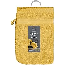 Guanti Da Bagno In Spugna Di Cotone - Set Da 2, Colore Zaffiro, Morbidi E Assorbenti