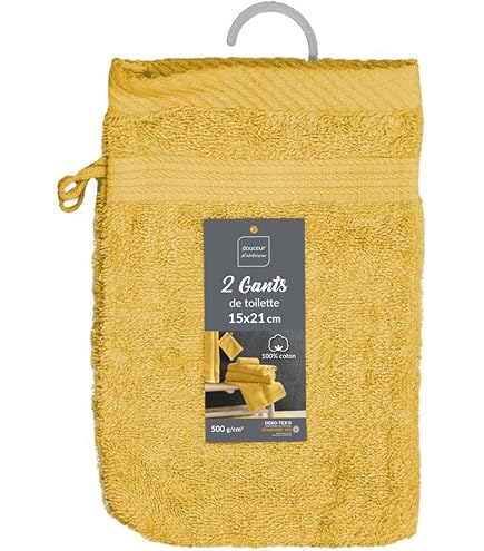 Asciugamano Da Bagno Douceur D'Int&eacute;rieur - 50x90cm, Cotone Pettinato, Colore Mimosa