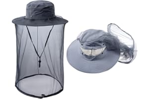 ZffXH Cappello Zanzariera, Zanzariera Fly Head Net Hat Rete Pesca cap Ape Apicoltura Velo Cappelli per Uomo Donna