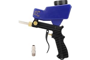 GAROSA Sandblaster Gun Kit Portable Gravity Feed Sandblasting Gun Pneumatic Sandblasting Set Air Sand Blaster Spray Handheld Tool 70-150 PSI 6000RPM Painted Construction Tools